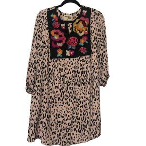 Savannah Jane Leopard/Embroidery Dress